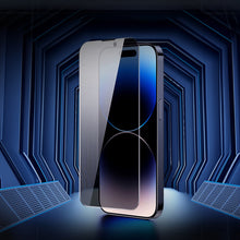 Заредете изображение във визуализатора на галерията – Baseus Privacy Tempered Glass For iPhone 14 Pro Max Full Screen 0.4mm Privacy Filter Anti Spy + Mounting Kit
