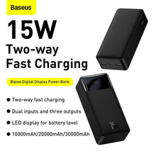 Заредете изображение във визуализатора на галерията – Power bank baseus bipow - 30 000mah lcd quick charge pd15w black ppdml-k01 - TopMag
