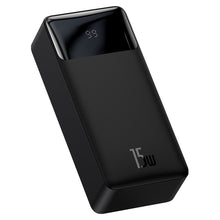 Заредете изображение във визуализатора на галерията – Baseus Bipow powerbank with display 30000mAh 15W black (Overseas Edition) + cable USB-A - Micro USB 0.25m black (PPBD050201)
