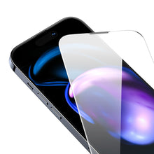 Заредете изображение във визуализатора на галерията – Baseus Set of 2x Tempered Glass for iPhone 14 Pro Full Screen with Speaker Cover 0.3mm + Mounting Frame
