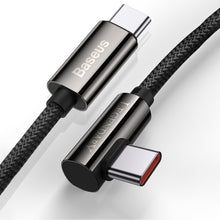 Заредете изображение във визуализатора на галерията – Baseus Legend Series Elbow Fast Charging USB Type C - USB Type C 100W 5A 2m blue (CACS000703)
