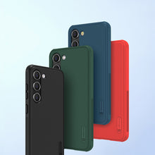 Заредете изображение във визуализатора на галерията – Nillkin Super Frosted Shield Pro case for Samsung Galaxy S23 armored cover + phone stand blue
