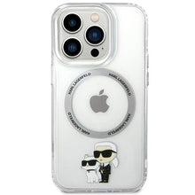 Заредете изображение във визуализатора на галерията – Karl Lagerfeld KLHMP13LHNKCIT iPhone 13 Pro 6.1" hardcase transparent Iconic Karl&amp;Choupette Magsafe
