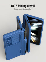 Заредете изображение във визуализатора на галерията – Nillkin CamShield Fold Case for Samsung Galaxy Z Fold 5 5G blue (pen holder)
