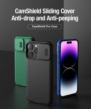 Заредете изображение във визуализатора на галерията – Nillkin CamShield Pro PC+TPU Case for Iphone 15 Pro black
