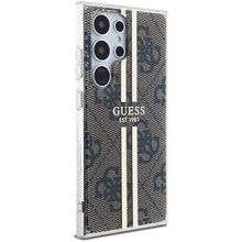 Заредете изображение във визуализатора на галерията – Guess IML 4G Gold Stripe case for Samsung Galaxy S24 Ultra - brown
