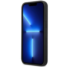Заредете изображение във визуализатора на галерията – Ferrari FEHCP13MRGOG iPhone 13 6.1" black/black hardcase Leather Curved Line

