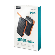 Заредете изображение във визуализатора на галерията – Choetech solar power bank with inductive charging 20000mAh PD 20W / QC 18W / Qi 10W orange (B657)
