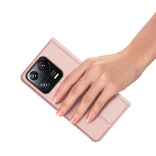 Заредете изображение във визуализатора на галерията – Dux Ducis Skin Pro Case Xiaomi 13 Pro Flip Card Wallet Stand Pink
