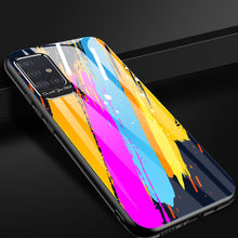Заредете изображение във визуализатора на галерията – Color Glass Case Durable Cover with Tempered Glass Back and camera cover Samsung Galaxy A51 pattern 1
