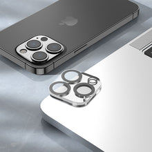Заредете изображение във визуализатора на галерията – Hoco camera lens tempered glass for iphone 13 / 13 mini black (g13) 25pcs/set - TopMag
