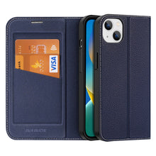 Заредете изображение във визуализатора на галерията – Dux Ducis Skin X2 case for iPhone 14 Plus case with magnetic flap blue

