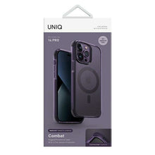 Заредете изображение във визуализатора на галерията – Uniq Combat iPhone 14 Pro 6.1" case Magclick Charging purple/fig purple
