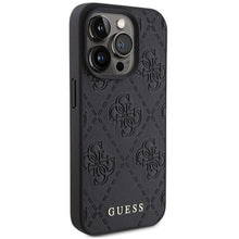 Заредете изображение във визуализатора на галерията – Original faceplate case GUESS GUHCP15XP4EPMK for iPhone 15 PRO MAX (Quilted 4G Classic / black)
