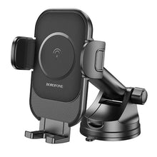 Заредете изображение във визуализатора на галерията – Borofone Car holder BH203 Blue Charm with induction charging to windshield black
