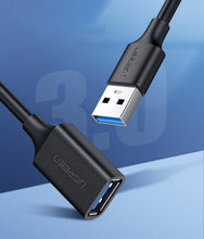 Заредете изображение във визуализатора на галерията – Ugreen cable cord extension adapter USB 3.0 (female) - USB 3.0 (male) 2 m black (US129 10373)
