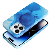 Заредете изображение във визуализатора на галерията – Leather Mag Cover for IPHONE 11 PRO blue splash
