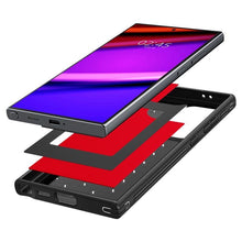 Заредете изображение във визуализатора на галерията – Spigen Cryo Armor case for Samsung Galaxy S24 Ultra - black and red
