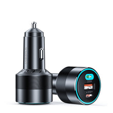 Заредете изображение във визуализатора на галерията – Choetech fast car charger 130W 2xUSB-C + USB-A black (TC0011)
