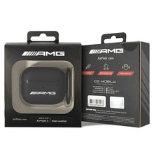 Заредете изображение във визуализатора на галерията – AMG Leather Big Logo case for AirPods 3 - black
