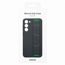 Заредете изображение във визуализатора на галерията – Samsung Silicone Grip Cover Case for Samsung Galaxy S23+ silicone case with wrist strap black (EF-GS916TBEGWW)
