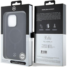 Заредете изображение във визуализатора на галерията – Mercedes MEHMP14L23RCMK case for iPhone 14 Pro - black Smooth Leather MagSafe
