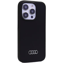 Заредете изображение във визуализатора на галерията – Original Case AUDI hardcase Silicone Case AU-LSRIP15P-Q3/D1-BK for Iphone 15 Pro black
