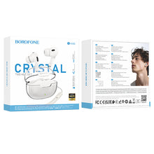 Заредете изображение във визуализатора на галерията – Borofone TWS Bluetooth Earphones BW43 Ice Rhyme White
