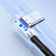 Заредете изображение във визуализатора на галерията – Ugreen 90° angled cable USB C - USB 2.0 480Mbps 3A 3m black (US176)
