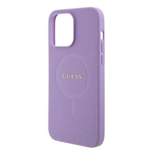 Заредете изображение във визуализатора на галерията – Guess GUHMP15XPSAHMCU iPhone 15 Pro Max 6.7" purple/purple hardcase Saffiano MagSafe
