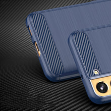 Заредете изображение във визуализатора на галерията – Carbon Case for Samsung Galaxy S23+ flexible silicone carbon cover blue
