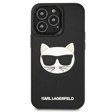 Заредете изображение във визуализатора на галерията – Karl Lagerfeld KLHCP13XCH3DBK 13 Pro Max 6,7" czarny/black hardcase 3D Rubber Choupette
