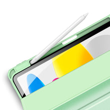 Заредете изображение във визуализатора на галерията – Dux Ducis Toby case for iPad 10.9'' 2022 (10 gen.) cover with space for Apple Pencil stylus smart cover stand green
