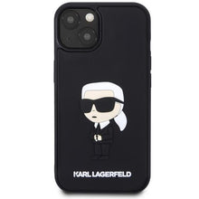 Заредете изображение във визуализатора на галерията – Karl Lagerfeld KLHCP14M3DRKINK iPhone 14 Plus 6.7" black/black hardcase Rubber Ikonik 3D
