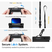 Заредете изображение във визуализатора на галерията – Spigen a621 universal waterproof case &amp; waist bag black - TopMag
