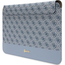 Заредете изображение във визуализатора на галерията – Original GUESS Laptop Sleeve 4G Stripe Metal Logo GUCS14PS4SGB 14 inches blue
