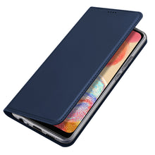 Заредете изображение във визуализатора на галерията – Dux Ducis Skin Pro case for Samsung Galaxy A04e flip cover card wallet stand blue
