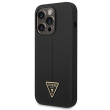 Заредете изображение във визуализатора на галерията – Guess GUHCP14LSLTGK iPhone 14 Pro 6.1" black/black hardcase Silicone Triangle
