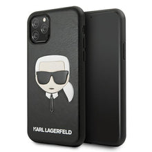 Заредете изображение във визуализатора на галерията – Karl Lagerfeld KLHCN65KHBK iPhone 11 Pro Max czarny/black hardcase Ikonik Karl`s Head
