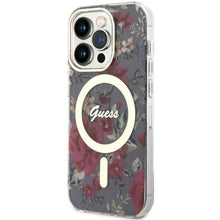 Заредете изображение във визуализатора на галерията – Guess GUHMP14LHCFWSA iPhone 14 Pro 6.1" green/khaki hardcase Flower MagSafe
