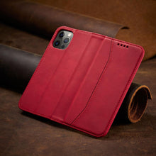 Заредете изображение във визуализатора на галерията – Magnet Fancy Case for Samsung Galaxy A23 5G cover with flip wallet stand red
