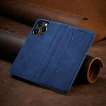 Заредете изображение във визуализатора на галерията – Magnet Fancy Case case for iPhone 14 flip cover wallet stand blue
