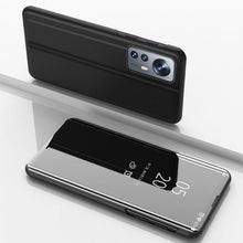 Заредете изображение във визуализатора на галерията – Clear View Case cover for Xiaomi 12 Lite cover with a flap black

