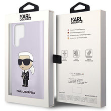Заредете изображение във визуализатора на галерията – Karl Lagerfeld KLHCS23LSNIKBCU Sam S23 S918 Ultra hardcase purple/purple Silicone Ikonik
