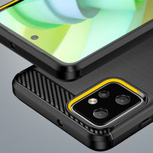 Заредете изображение във визуализатора на галерията – Carbon Case for Motorola Moto G Power 2023 flexible silicone carbon cover black

