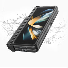 Заредете изображение във визуализатора на галерията – Nillkin CamShield Pro Case (suit) for Samsung Galaxy Z Fold 4 cover with camera cover stand blue
