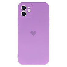 Заредете изображение във визуализатора на галерията – Vennus Silicone Heart Case for Iphone 12 design 1 purple
