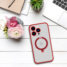 Заредете изображение във визуализатора на галерията – Tel Protect Magical Magsafe Stand Case for Iphone 15 Pro Max red
