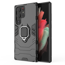 Заредете изображение във визуализатора на галерията – Ring Armor case for Samsung Galaxy S23 Ultra armored cover magnetic ring holder black
