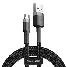 Заредете изображение във визуализатора на галерията – BASEUS cable USB to Apple Lightning 8-pin 2,4A Cafule CAMKLF-BG1 50cm gray-black
